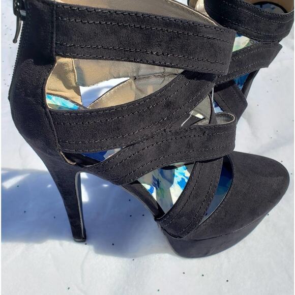 Qupid Black Platform Stiletto High Heels size 8 - Picture 2 of 8